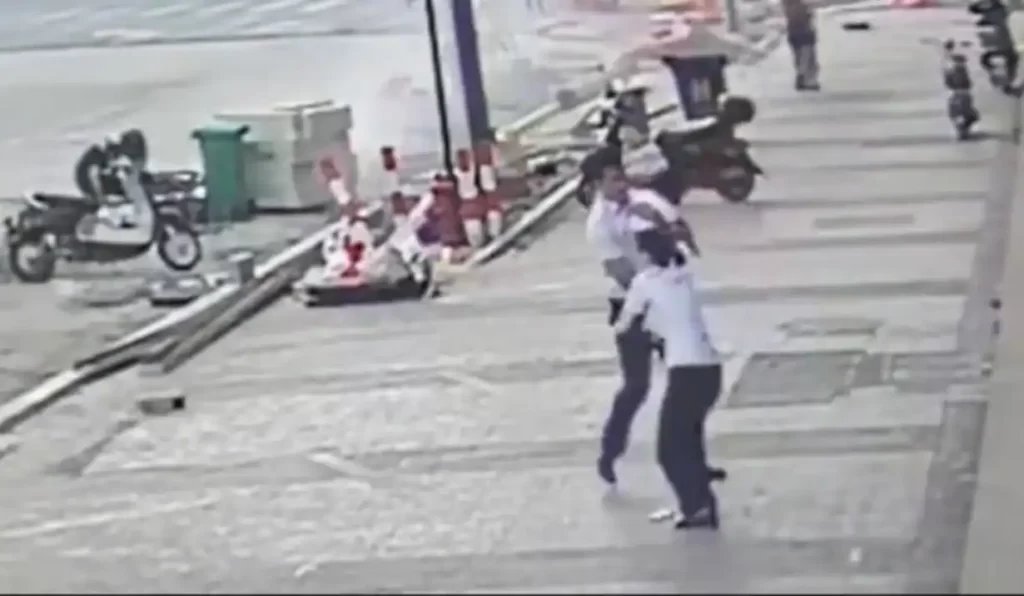 On Camera, Man Catches Two-Year-Old Girl After She Falls From Fifth Floor Window In China